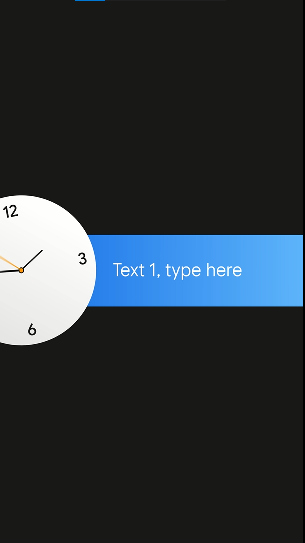 Clock with Sliding Banner